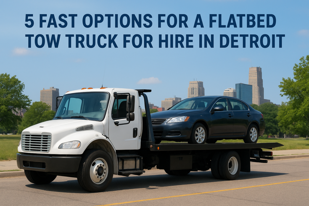 5 Fast Options For A Flatbed Tow Truck For Hire In Detroit