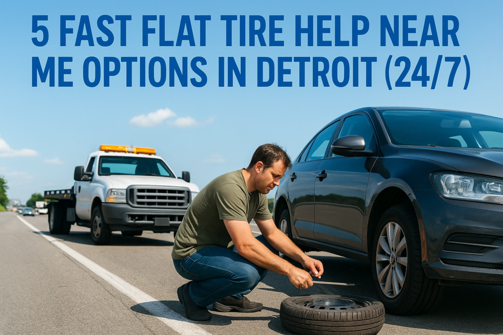 5 Fast Flat Tire Help Near Me Options In Detroit (24/7)