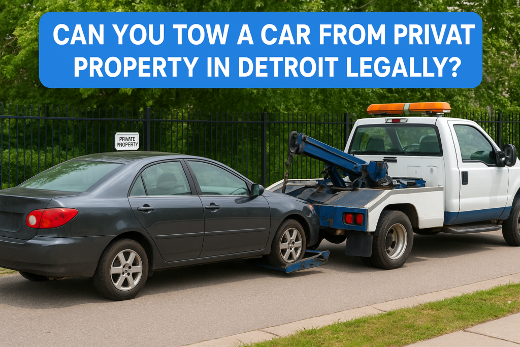 Can You Tow A Car From Private Property In Detroit Legally? Can You Tow A Car From Private Property In Detroit Legally?